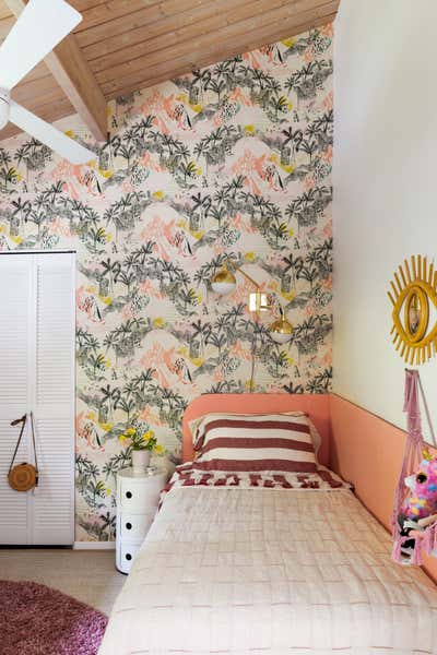  Mid-Century Modern Beach Style Family Home Children's Room. Tropical Twist  by Studio Palomino.
