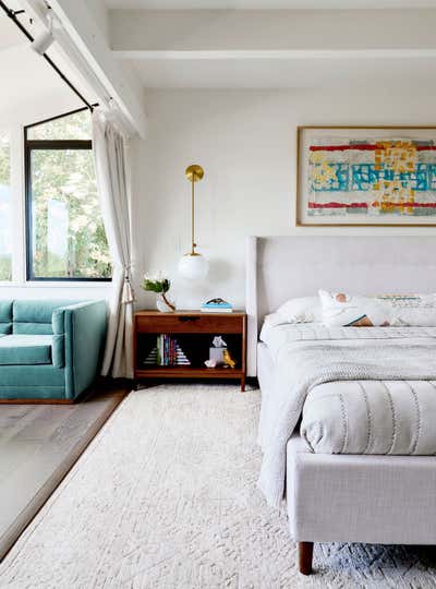  Contemporary Eclectic Family Home Bedroom. Mid-Century Hilltop by Studio Palomino.