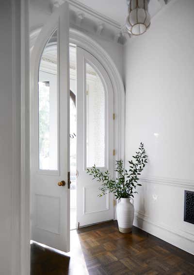  English Country Apartment Entry and Hall. Brooklyn Townhouse  by Christina Nielsen Design.