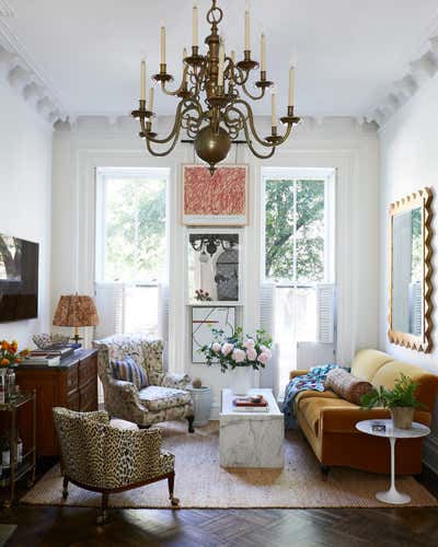  Maximalist Moroccan Apartment Living Room. Brooklyn Townhouse  by Christina Nielsen Design.