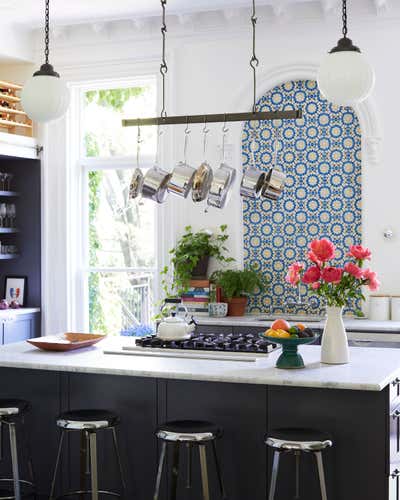 Maximalist Apartment Kitchen. Brooklyn Townhouse  by Christina Nielsen Design.