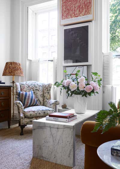  English Country Living Room. Brooklyn Townhouse  by Christina Nielsen Design.