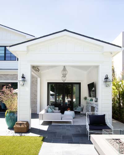  Transitional Family Home Exterior. Jewel Box Glamour by Studio Palomino.