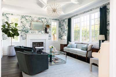  Transitional Family Home Living Room. Jewel Box Glamour by Studio Palomino.
