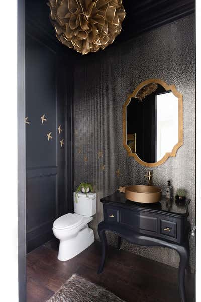  Transitional Family Home Bathroom. Jewel Box Glamour by Studio Palomino.