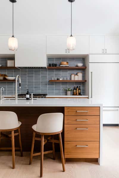  Mid-Century Modern Contemporary Family Home Kitchen. Marin Tranquility by HSH Interiors.