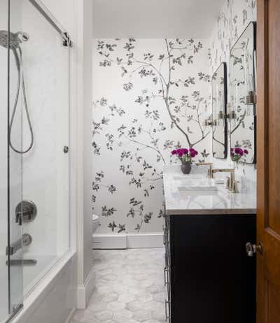  Contemporary Eclectic Family Home Bathroom. Osbourne Project by Laura Hodges Studio.