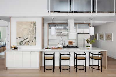  Mid-Century Modern Minimalist Apartment Kitchen. Baltimore Loft Project by Laura Hodges Studio.