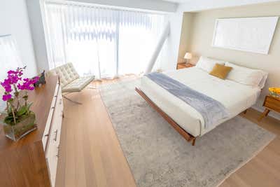 Modern Apartment Bedroom. CHELSEA DUPLEX by Marie Burgos Design.