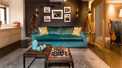  Contemporary Apartment Bar and Game Room. WEST VILLAGE TAILORED RESIDENCE by Marie Burgos Design.