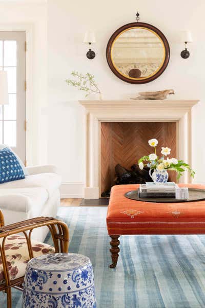  Traditional Eclectic Beach House Living Room. Middle Valley Road by Katie Martinez Design.