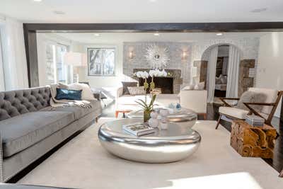  English Country Living Room. NEW ROCHELLE RESIDENCE by Marie Burgos Design.