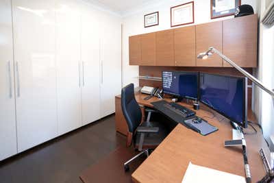  Transitional Office and Study. THE MODERN COLLECTORS' HOME by Marie Burgos Design.