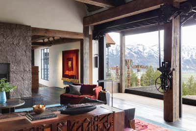  Rustic Family Home Living Room. Mountain House by Hammer and Spear.