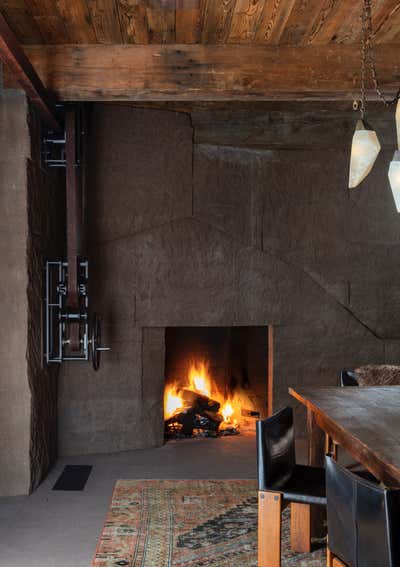  Cottage Industrial Dining Room. Mountain House by Hammer and Spear.