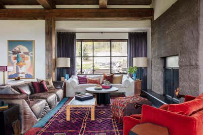 Maximalist Family Home Living Room. Mountain House by Hammer and Spear.