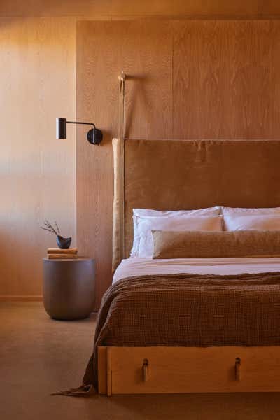  Minimalist Vacation Home Bedroom. Pause AM/PM Cabins by Hammer and Spear.