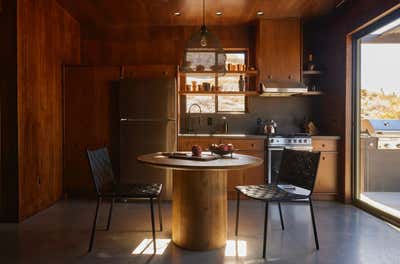  Mid-Century Modern Vacation Home Kitchen. Pause AM/PM Cabins by Hammer and Spear.