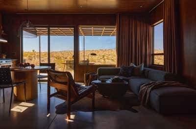  Bohemian Vacation Home Living Room. Pause AM/PM Cabins by Hammer and Spear.