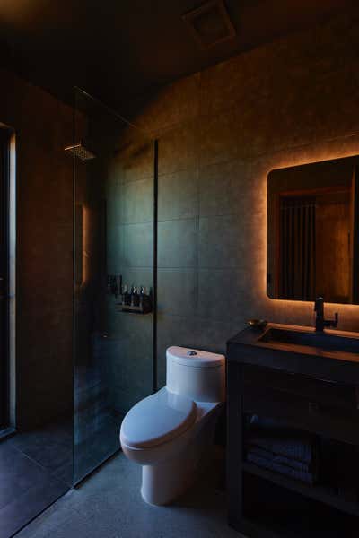  Industrial Vacation Home Bathroom. Pause AM/PM Cabins by Hammer and Spear.