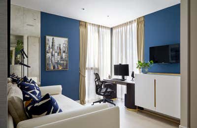 Contemporary Apartment Office and Study. City Penthouse by Kia Designs.