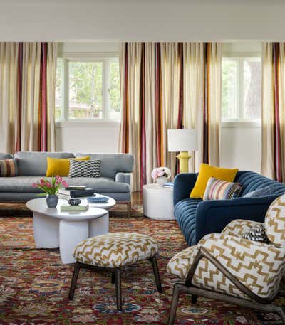  Mid-Century Modern Family Home Living Room. Glencoe by Emily Tucker Design, Inc..