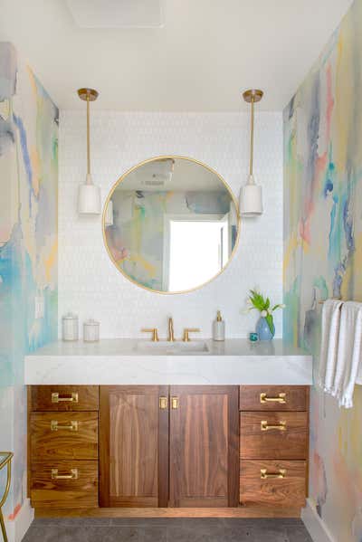  Modern Family Home Bathroom. Orange Lane by Emily Tucker Design, Inc..