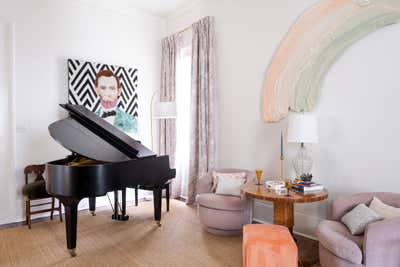  Eclectic Family Home Living Room. Pink Palace by Hattie Sparks Interiors.