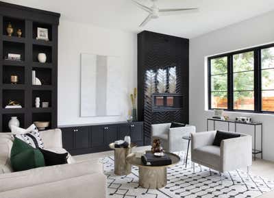  Transitional Family Home Living Room. Modern Glam by Nuela Designs.