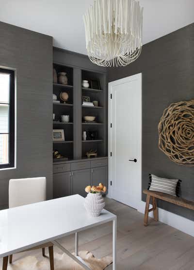  Transitional Family Home Office and Study. Modern Glam by Nuela Designs.