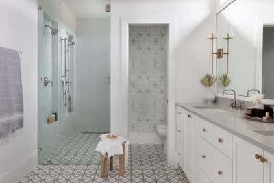  Modern Family Home Bathroom. Modern Glam by Nuela Designs.