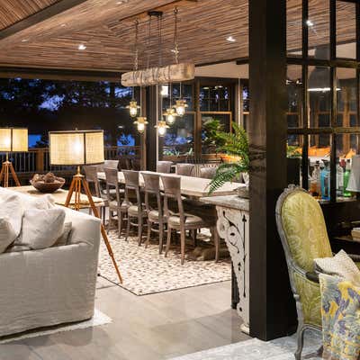  Arts and Crafts Beach House Dining Room. Lake House by Paul Hardy Design Inc..
