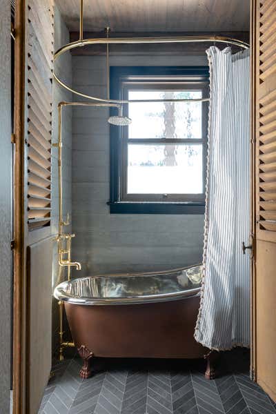  Eclectic Beach House Bathroom. Lake House by Paul Hardy Design Inc..
