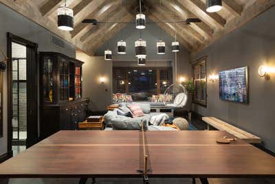  Arts and Crafts Beach House Bar and Game Room. Lake House by Paul Hardy Design Inc..
