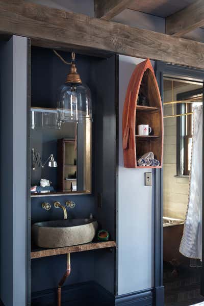  Eclectic Beach House Bathroom. Lake House by Paul Hardy Design Inc..