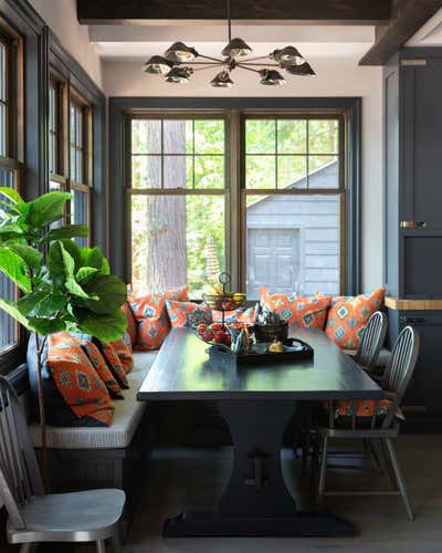  Rustic Craftsman Beach House Dining Room. Lake House by Paul Hardy Design Inc..