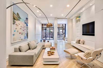  Contemporary Living Room. UPPER WEST SIDE LANDMARK TOWNHOUSE by Michael Wood & Co..