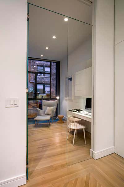  Contemporary Apartment Office and Study. UPPER WEST SIDE LANDMARK TOWNHOUSE by Michael Wood & Co..
