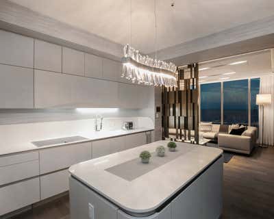 Contemporary Apartment Kitchen. Condo OM in Miami by Mueblería Standard.