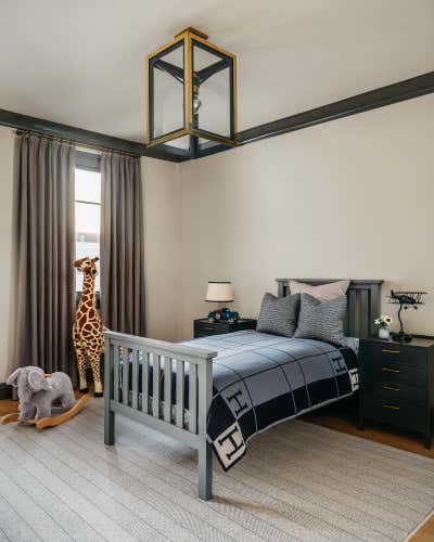  Transitional Family Home Bedroom. Marina by Lindsay Gerber Interiors.