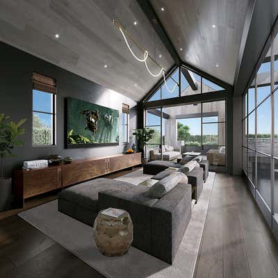  Transitional Family Home Living Room. Brentwood Residence - New Construction by KES Studio.
