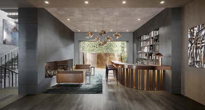  Art Deco Art Nouveau Bar and Game Room. Brentwood Residence - New Construction by KES Studio.