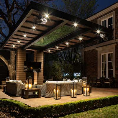  Contemporary Family Home Exterior. Outdoor Living Room in Mexico by Mueblería Standard.