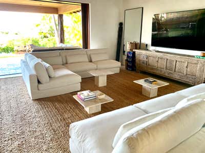  Beach Style Moroccan Beach House Living Room. Hawaii by Sienna Oosterhouse.
