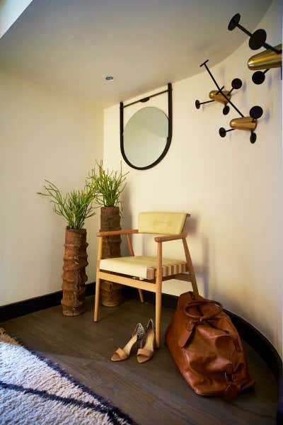  Mid-Century Modern Bohemian Apartment Entry and Hall. C116 by MHLI.