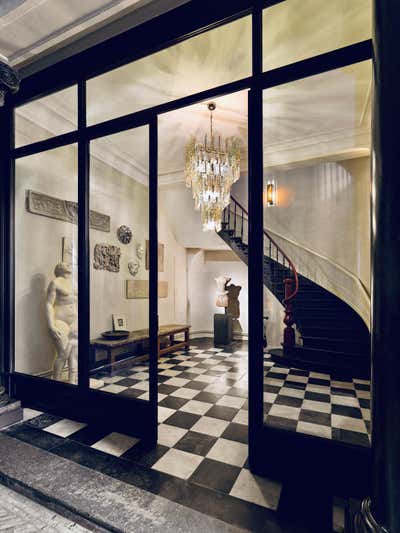 Eclectic Entry and Hall. Antwerp mansion by Emente bvba.