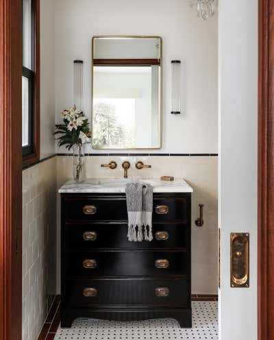  Cottage Bathroom. Piedmont Storybook Vintage by Landed Interiors & Homes.