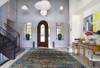 Transitional Entry and Hall. Old World Reimagined by Andrea Schumacher Interiors.
