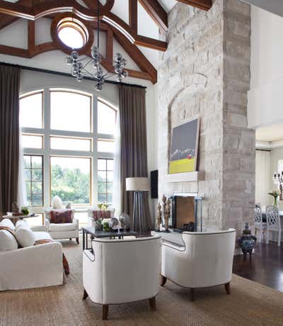 Transitional Family Home Living Room. Old World Reimagined by Andrea Schumacher Interiors.