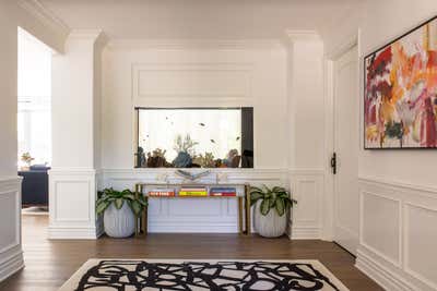  Transitional Entry and Hall. Timeless but Edgy  by Lisa Queen Design.